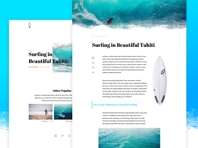 Surfing Magazine Website Concept