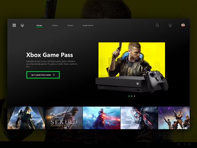 Xbox Console Gaming UI ui ui design ux web design website