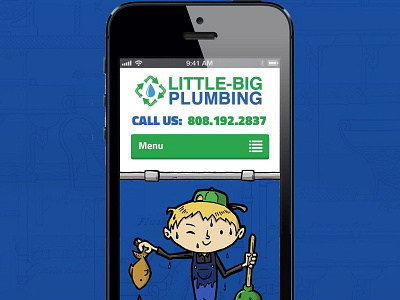 A mobile version of my plumbing site design mobile responsive ui website