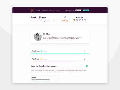 Onboarding Portal design fitness gamification onboarding onboarding ui portal ui uidesign uiux