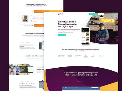 Glofox Homepage design feature gym redesign testimonial ui ui ux uidesign ux webdesign website