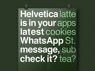 Helvetica Is funny green helvetica max miedinger poster posters project type typeface typography whatsapp