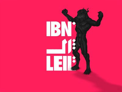 Ibn El Leil band el leil ibn leila logo mashrou monster music pink red type