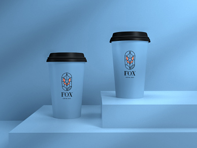 Fox Coffee Nest cup bar brand identity branding cafe cafeteria coffee coffee cup coffee shop cup design fox graphic design graphic designer greece greek light blue logo logotype shop visual identity