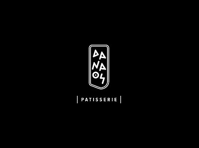 DANAOS Patisserie ancient ancient greece ancient script bakery bakery logo black and white brand brand identity branding design for sale greece greek greek alphabet greek design logo logotype patisserie typography visual identity