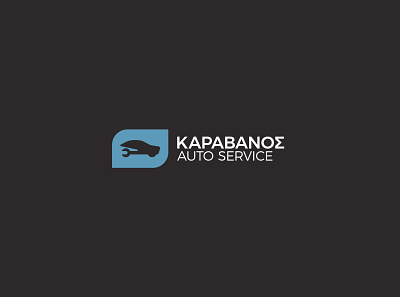 Karavanos Auto Service logo auto autoservice brand identity branding car carrepair carservice design fix flatdesign garage greece greek greek alphabet logo logotype minimalism repair service visual identity