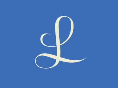 L blue l lettering