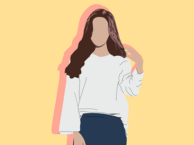 Just girl 2020 2d 2d art 2d illustration angel gucio angelica gucio art illustration digital illustration easy illustration flat illustration illustration minimal vector