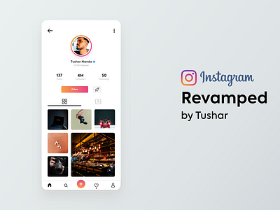 Instagram revamped design illustration instagram logo ui ux