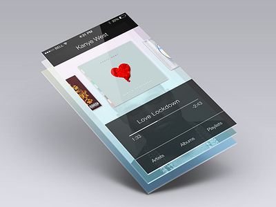 Minimalistic Music Player app ios mockup music music player player song