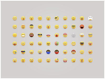 60 Emoticons - Smiley Gang emoticons icons set smiley