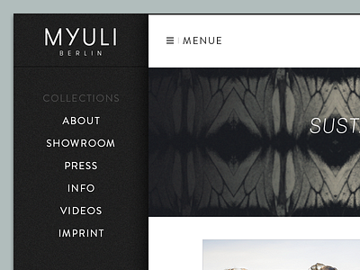 MYULI - Redesign button foto header logo menue navigation responsive texture ui web website
