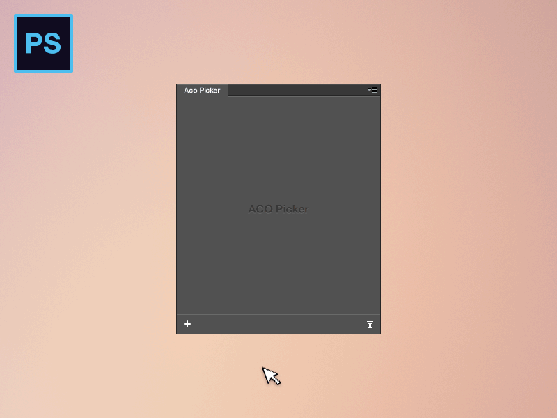 Aco Picker panel photoshop plugin ps swatches