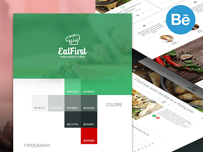 EatFirst - Case Study background behance case colors delivery logo startup study web website