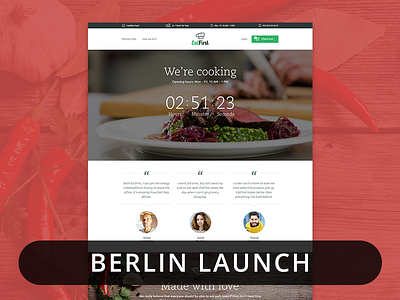 Eatfirst - Berlin Launch background berlin counter delivery eat launch navigation service startup thumbnail web website