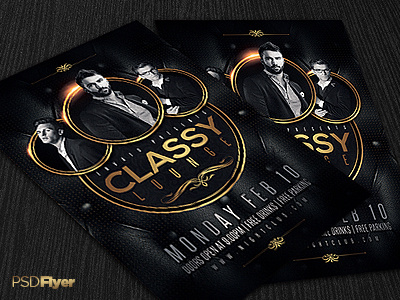 Classy Lounge Party Flyer classy deluxe elegant flyer invitation lounge luxury night club party flyer poster psd template