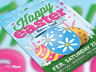 Happy Easter Event Flyer easter easter flyer easter poster event flyer happy easter holiday poster psd psd template template