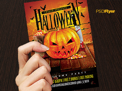 Halloween Party Night event flyer halloween halloween flyer holiday poster psd psd template template terror terror flyer