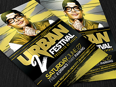 Urban Music Party Flyer artist flyer concert flyer flyer music flyer poster psd psd flyer urban urban flyer