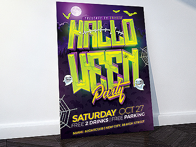 Halloween Party Night flyer event flyer halloween halloween flyer holiday poster psd psd template template terror terror flyer