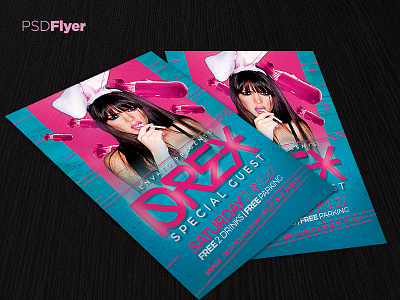 Artist Event Music Flyer 2 bash dance flyer girls night invitation night club party flyerpop poster psd template urban