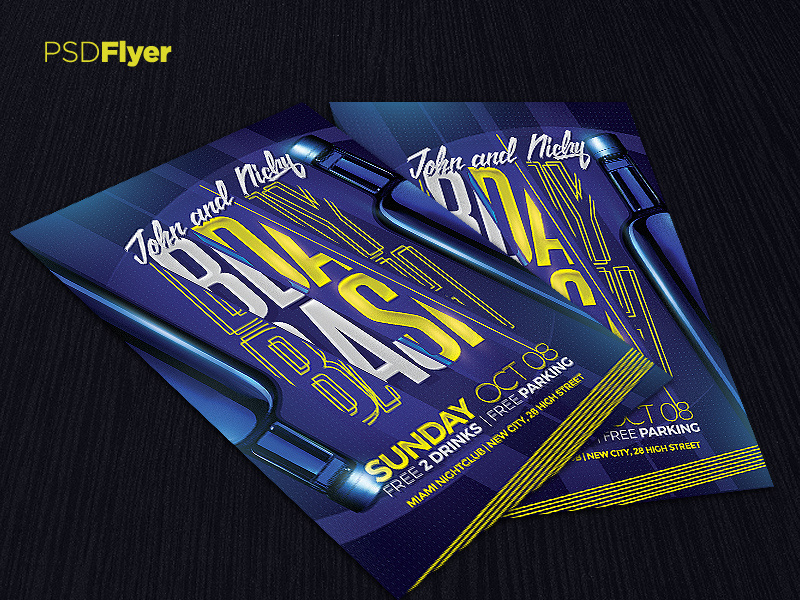 Birthday Party Flyer bday bday bash bash flyer bash anniversary age psd template poster invitation night club party flyer flyer