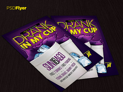 Drank In My Cup Party Flyer alcohol bar cocktail cocktail flyer coco drank flyer invitation night club party flyer poster psd template