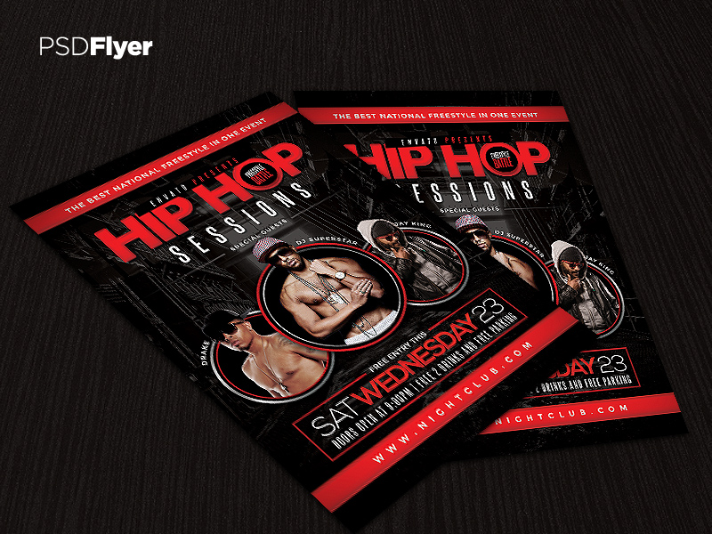 Hip Hop Sessions Event Flyer by Jay Key on Dribbble