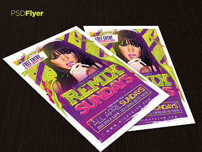 Remix Sundays Party Flyer anniversary bash birthday flyer invitation night club party flyer poster psd template