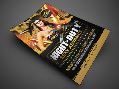 Military / Camo Party Flyer Template american camo flyer invitation memorial day night club party flyer poster psd template