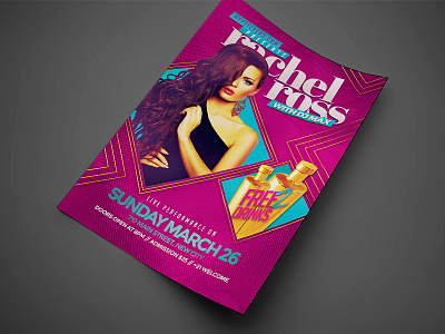 Artist Female Guest Flyer artist bash concert.bday flyer invitation night club party flyer poster psd template