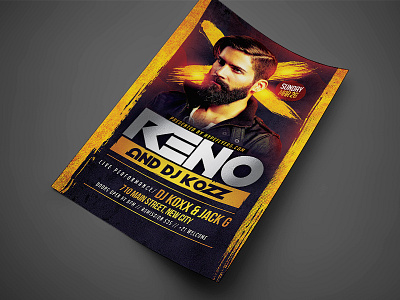 Artist Music Event Flyer 1 artist bash concert.bday flyer invitation night club party flyer poster psd template