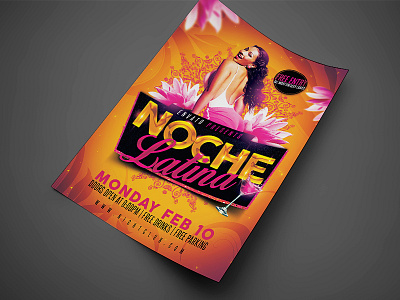 Noche Latina Party Flyer bash birthday birthday party caliente flyer invitation night club party flyer poster psd template anniversary