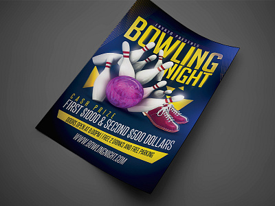 Bowling Party Flyer Template