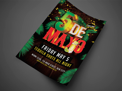 Cinco De Mayo Party Flyer V3 1 5 de mayo 5 of may aztec party caliente flyer invitation night club party flyer poster psd template