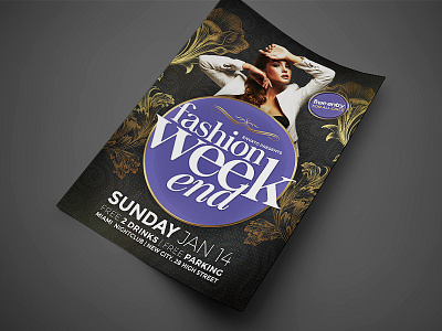 Fashion Weekend Event Flyer bash birthday party catwalk classy flyer invitation party flyer poster psd template
