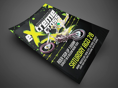 Motocross Event Flyer Template Black auto bike bmx car championship dirt dirty flyer invitation poster psd template