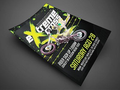 Motocross Event Flyer Template  Black