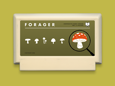 Forager Famicase cartridge design famicase forager game mushroom video game