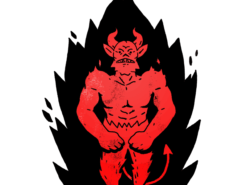 Melchior the Demon animation black demon gif illustration red