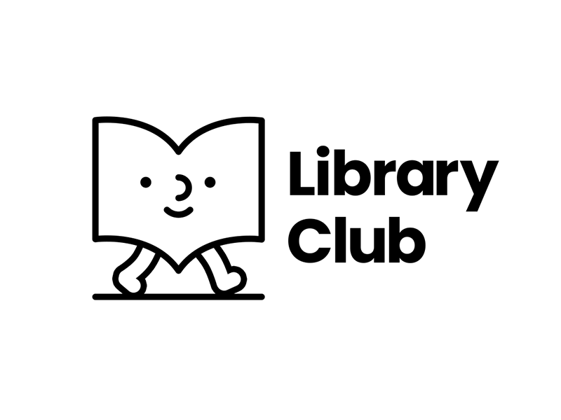 Library Club animation book club cute cycle gif library logo poppins walk