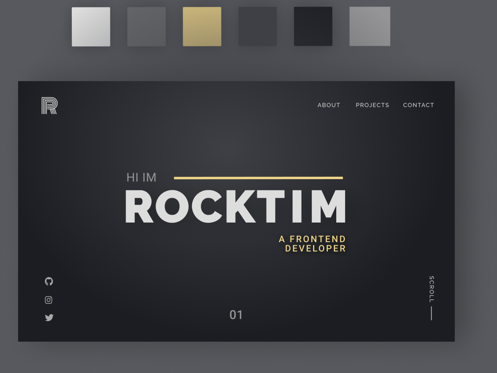 web developer portfolio by Rocktim Saikia on Dribbble