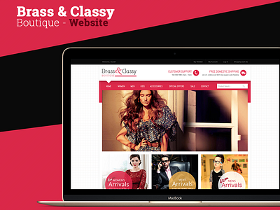 Brass & classy website UI