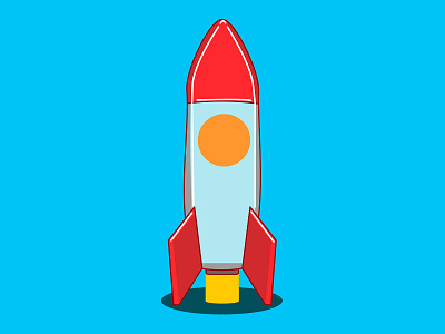 Rocket cartoon illustrator rocket vector