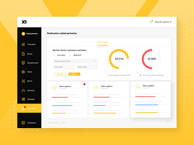 Dashboard - software for managing the discount system. chart dashboard dashboard app design discount finances financial dashboard fintech insurance statistics ui ux yellow