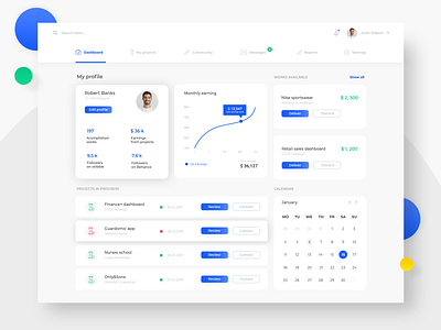 Financial dashboard for e-commerce management. blue bright colors clean dashboard financial dashboard financial web fintech insurance insurtech mock up ux web