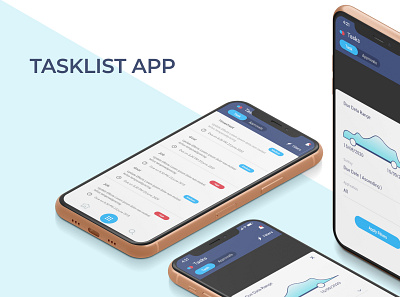 Task List app app branding design mobile typography ui ux