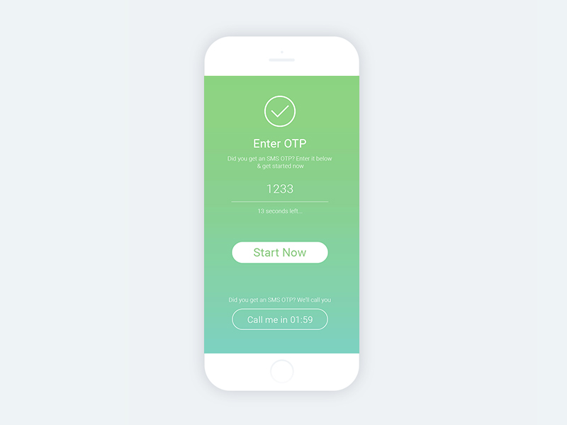 One Time Password (OTP) Authentication by Altaf A. Pinjari on Dribbble