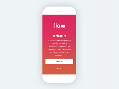 Flow app flow graphic design screen ui ux