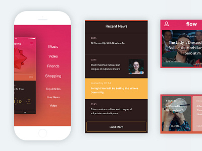 Flow Modules app flow graphic design screen ui ux